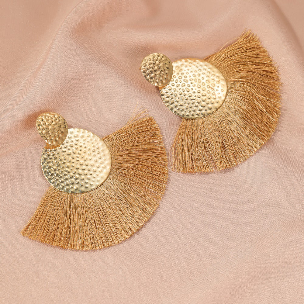 Artsy - Geometric Statement Tassel Trendy Party Wear Earrings