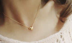 Dainty Mini Heart Gold Single Layer Chain