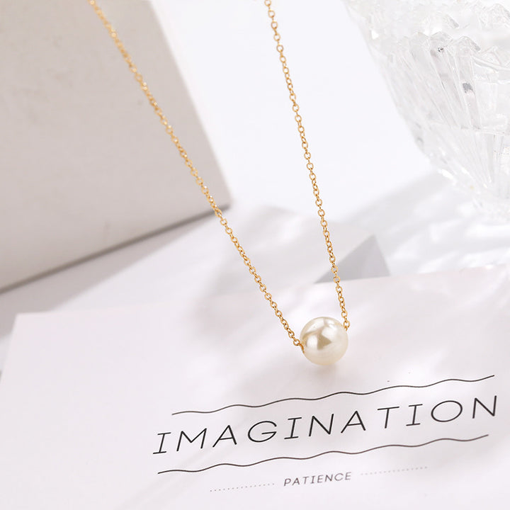 Anti-Tarnish: Gold Pearl Effortless Luxury Necklace
