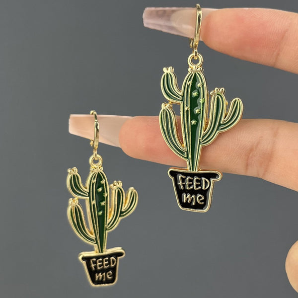 Cactus 'Feed Me' - Unique Nature-Inspired Jewelry for a Boho-Chic Look