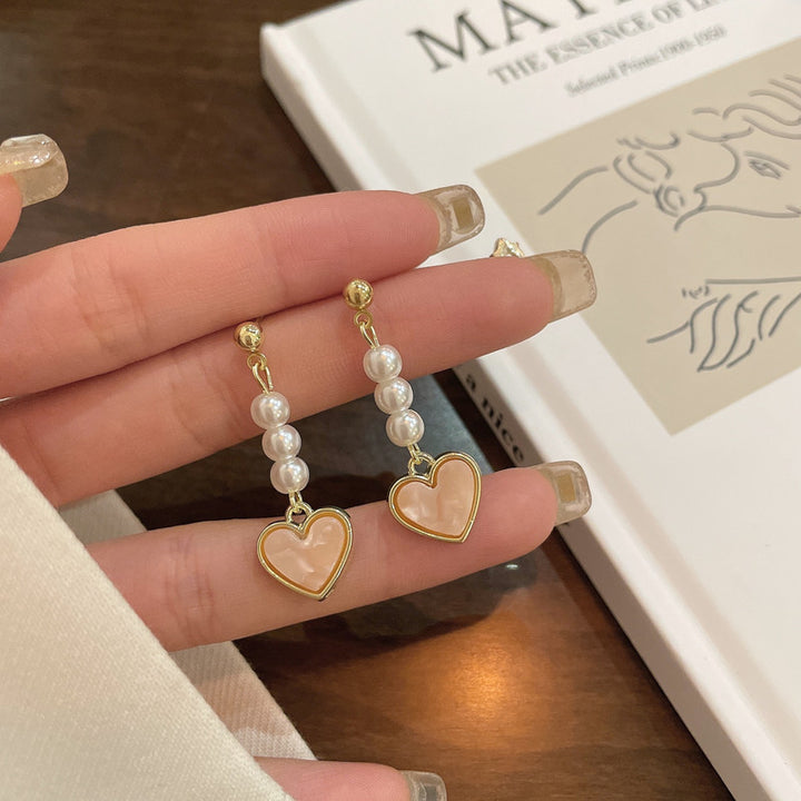 Cute Korean Heart Earrings – Kawaii Jewelry for a Playful Look