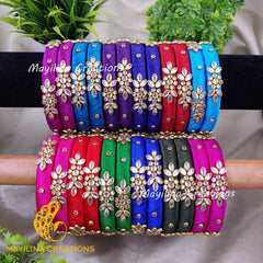 Silk Thread Bangles for Return Gits for Wedding, Baby Shower, Navratri, Pooja, House Warming and Haldi Functions