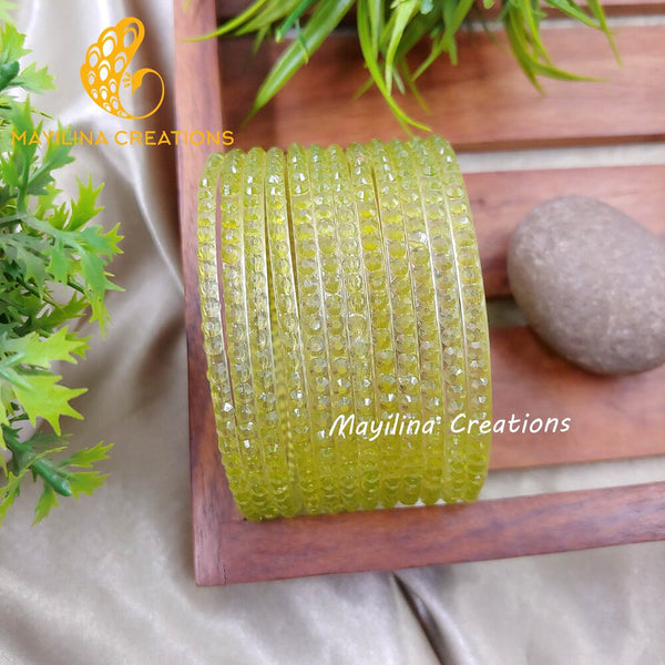 Plain Crystal Glass Bangles