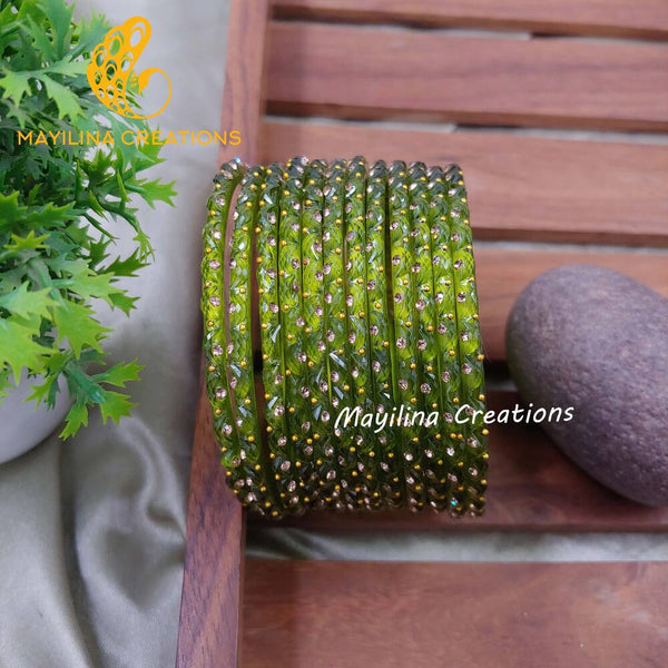 Moon Design Glass Bangles for Women – Traditional & Trendy