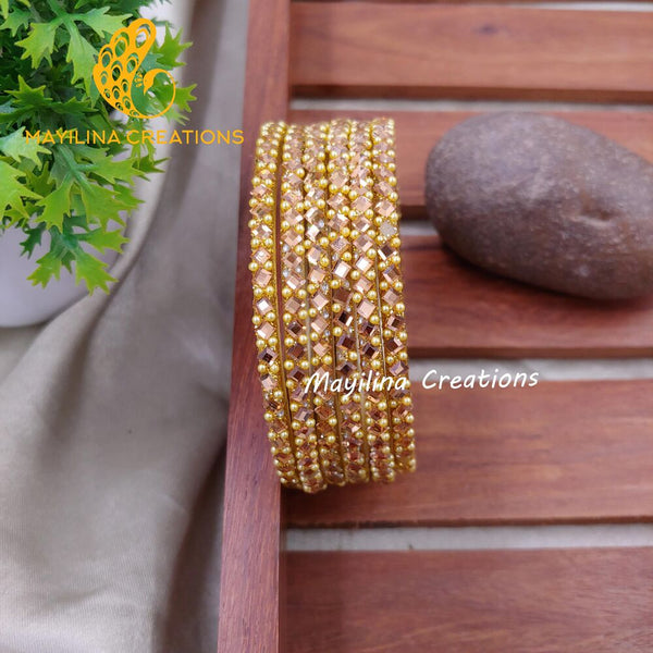 Gold Border Bangles (Set of 6 Bangles) D11