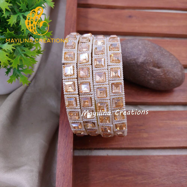 Glass Border Bangles (Set of 4 Bangles) D13