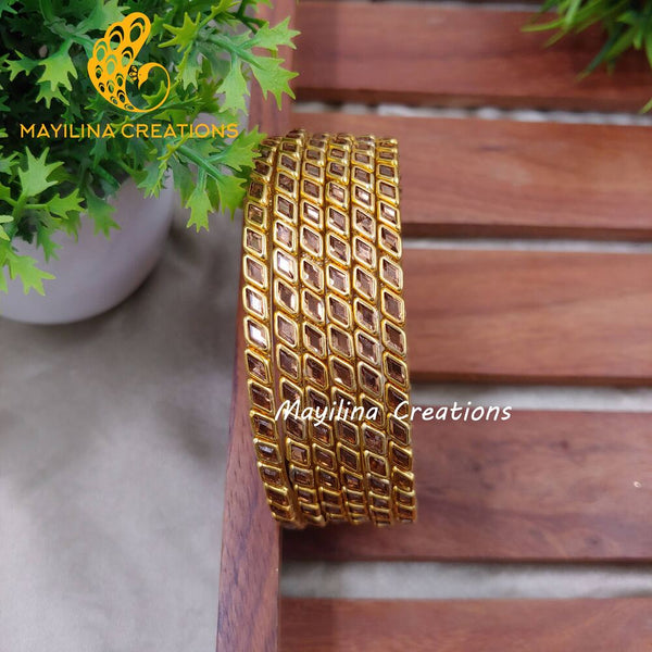 Glass Border Bangles (Set of 6 Bangles) D29