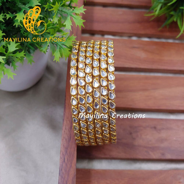 Glass Border Bangles (Set of 6 Bangles) D30