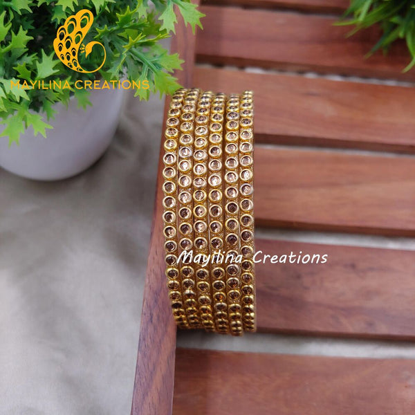 Glass Border Bangles (Set of 6 Bangles) D32