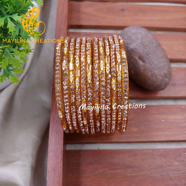 Gold Border Bangles (Set of 12 Bangles) D08