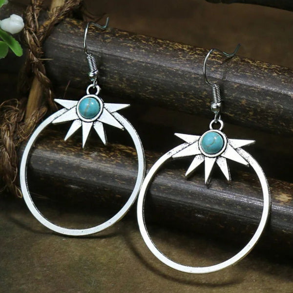 Geometric Hoop Boho Earrings – Modern Bohemian Jewelry