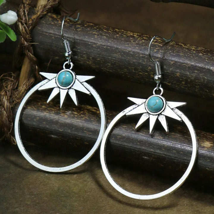 Geometric Hoop Boho Earrings – Modern Bohemian Jewelry