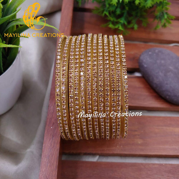 Glass Border Bangles (Set of 12 Bangles) D21