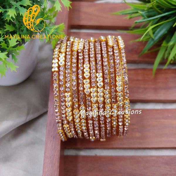 Glass Border Bangles (Set of 12 Bangles) D35