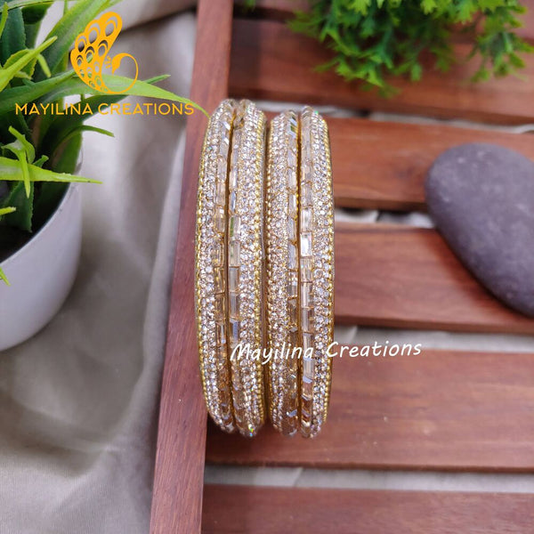 Glass Border Bangles (Set of 4 Bangles) D16