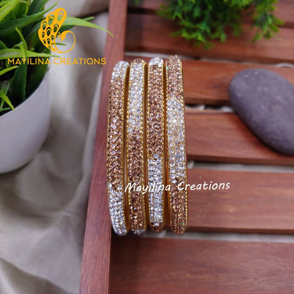 Glass Border Bangles (Set of 4 Bangles) D22