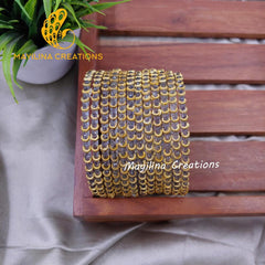 Grey Illampirai Crystal Glass Bangles 