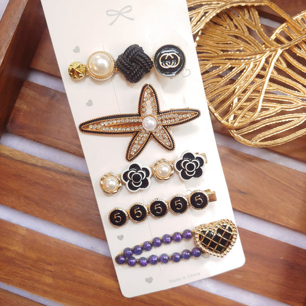 Black Rose Korean Fashion Hair Clips – Enhance Your Hairstyle