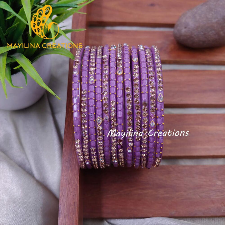 Lavender Laila - Designer Glass Bangles
