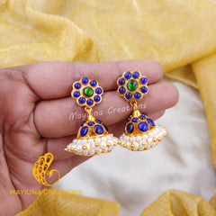 Kemp Jhumka Indian Traditional Gold Plated Jewelry