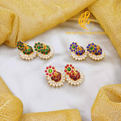 Kemp Jhumka Indian Traditional Gold Plated Jewelry