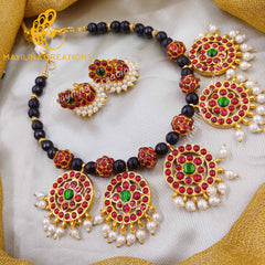 Kaira - Kemp Exquisite Rudra Choker with Jhumka Collection | Handmade Indian Traditional Jewelry