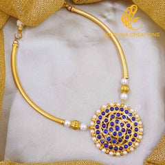 Chandika - Kemp Round Moon Choker Handmade Indian Traditional Jewelry