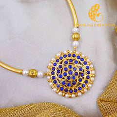 Chandika - Kemp Round Moon Choker Handmade Indian Traditional Jewelry