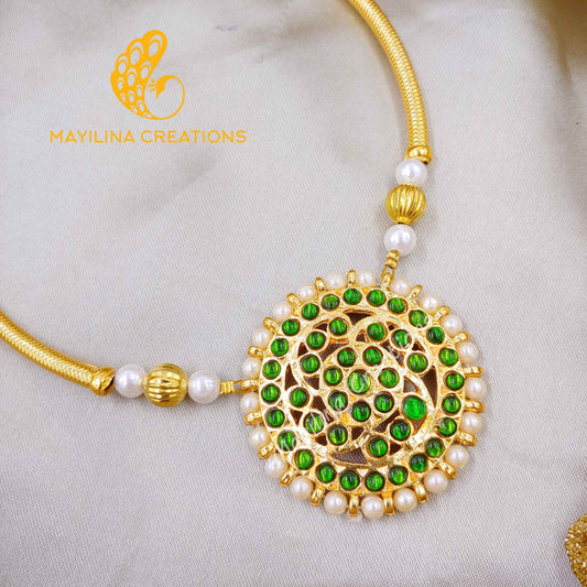 Chandika - Kemp Round Moon Choker Handmade Indian Traditional Jewelry