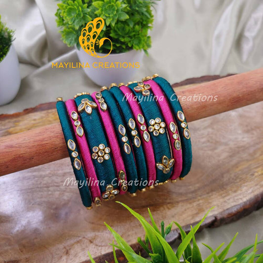 Simple Budget Friendly Silk Thread Bangles