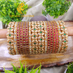 Anali - Exquisite Kundan Bridal Silk Thread Bangles for Women