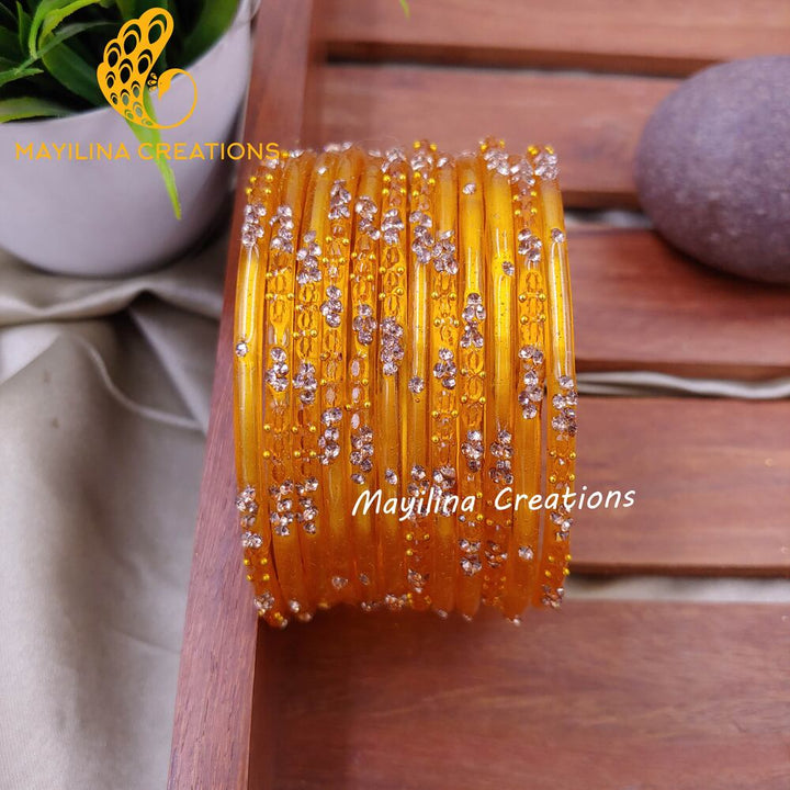 Mango Gauri - Minimal Designer Glass Bangles