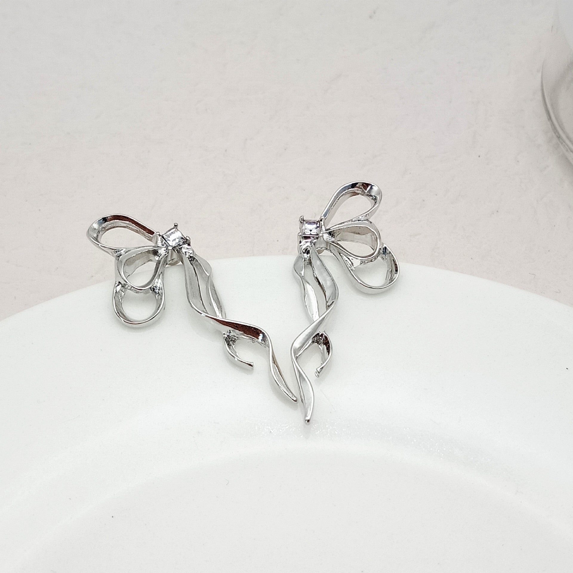 Twirly Butterfly - Classy Butterfly Silver Earrings for Women, Retro Style