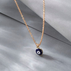 Evil Eye - Dark Blue Gold Single Layer Chain