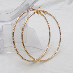 Classy Elegant Gold Hoop Earrings for Women, Retro Style