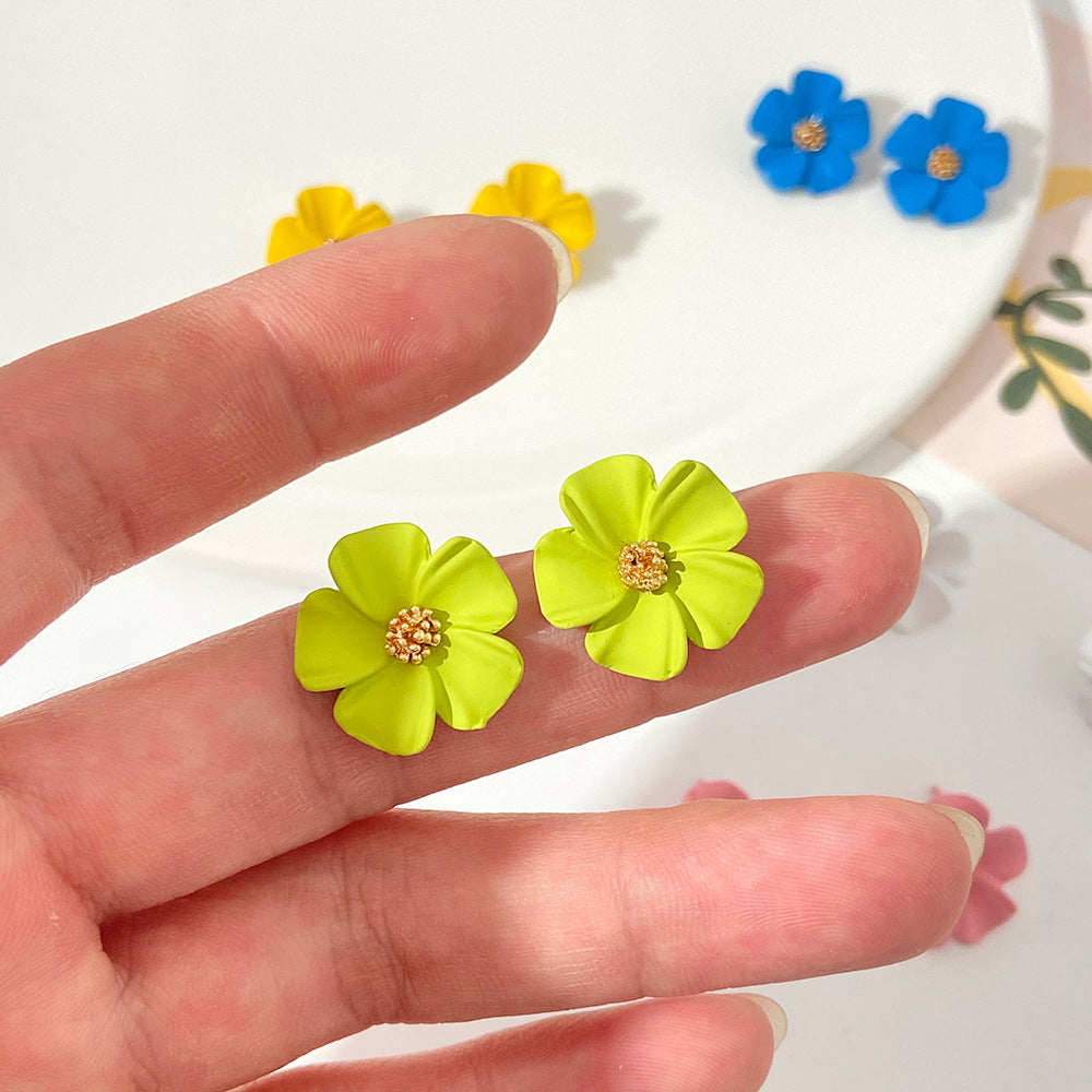 Dahlia - Floral Earrings for Girls and Women, Korean Style Earrings