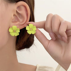 Dahlia - Floral Earrings for Girls and Women, Korean Style Earrings