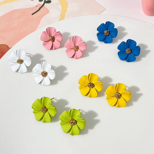 Dahlia - Floral Earrings for Girls and Women, Korean Style Earrings