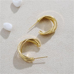 Entwine Stud - Minimal Hoop Earrings