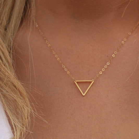 Trigon - Triangle Gold Single Layer Chain