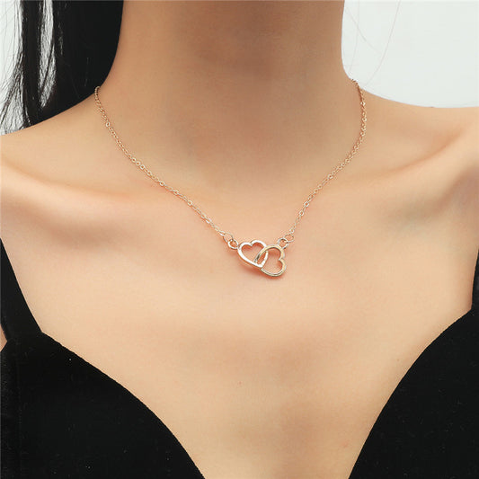 Heart Fuse - Quirky Interlocked Heart Single Layer Chain