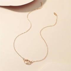 Heart Fuse - Quirky Interlocked Heart Single Layer Chain