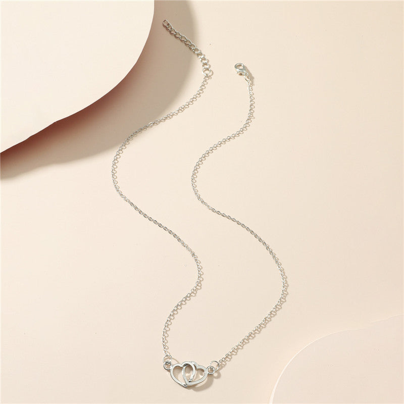 Heart Fuse - Quirky Interlocked Heart Single Layer Chain