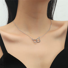 Heart Fuse - Quirky Interlocked Heart Single Layer Chain