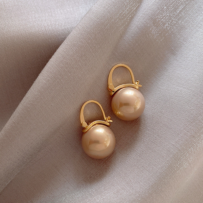 Lucent Gold Pearl - Golden Pearl Lush Minimal Glittering Earrings