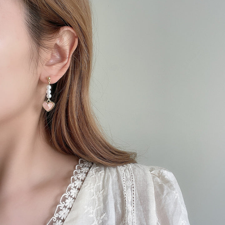 Cute Korean Heart Earrings – Kawaii Jewelry for a Playful Look