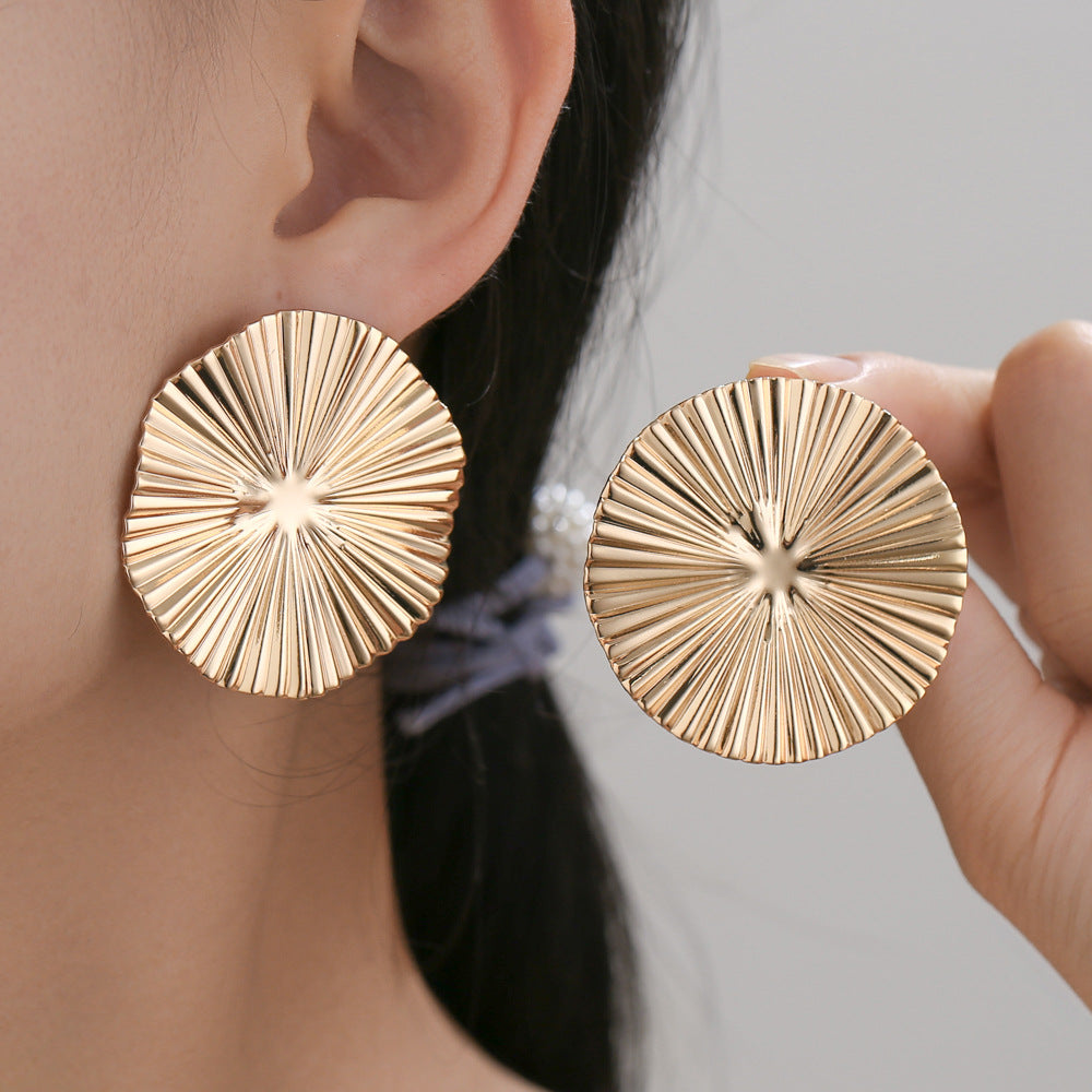 Sorchy - Geometric Statement Gold Party Wear Earrings