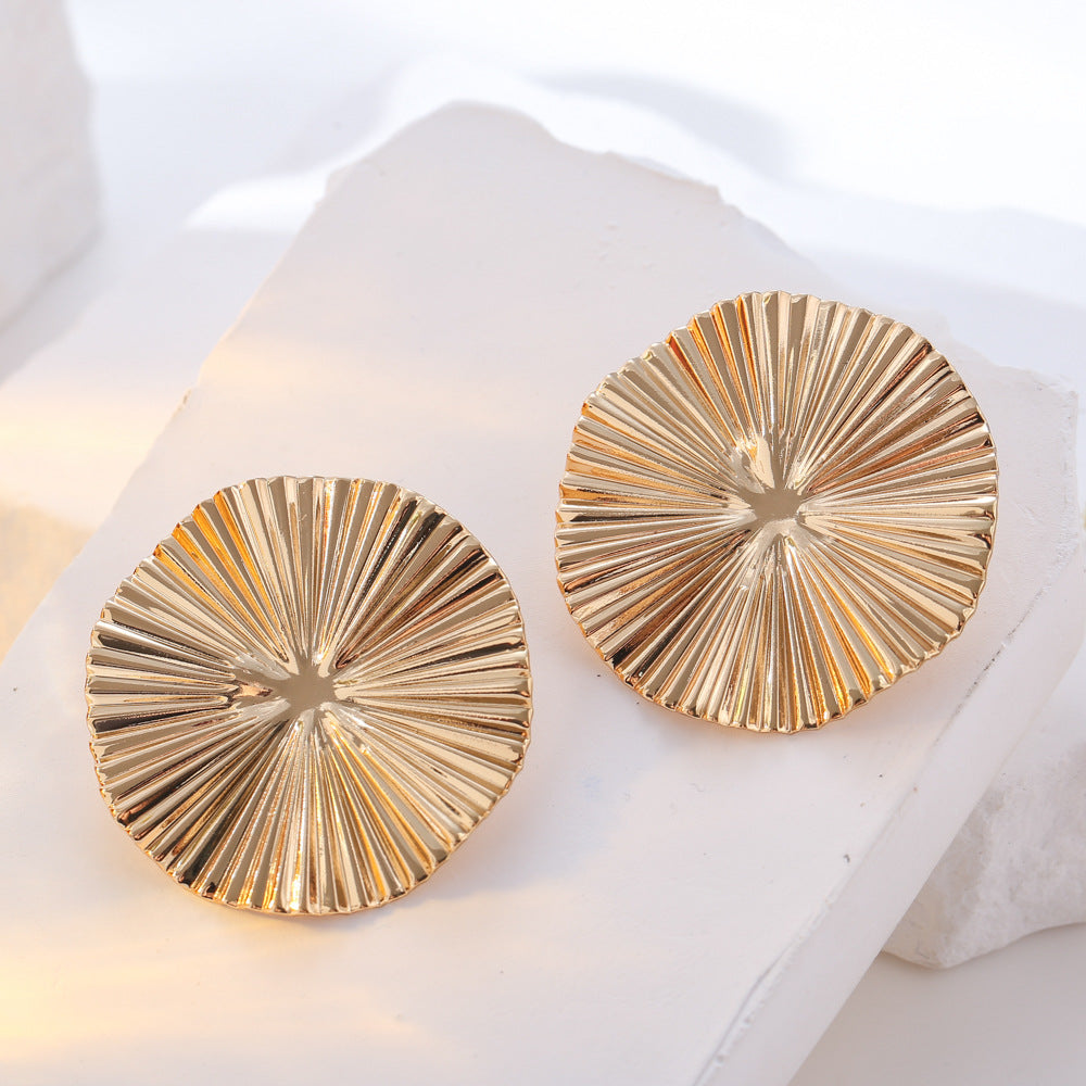 Sorchy - Geometric Statement Gold Party Wear Earrings