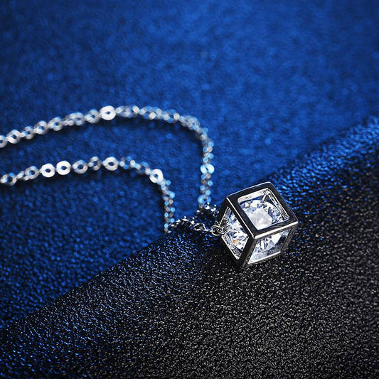 Cube of  Wonders - Single Layer Silver Chain