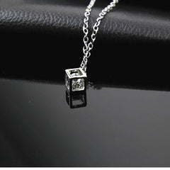 Cube of  Wonders - Single Layer Silver Chain